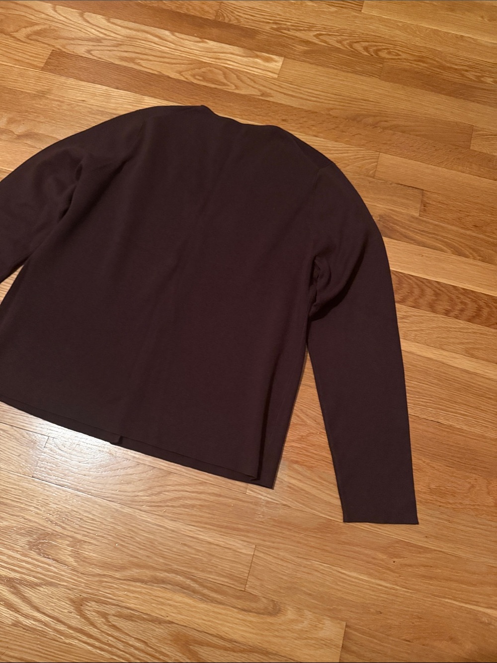 Charter Club Dark Brown Button-Front V-Neck Cardigan - Picture 10 of 10
